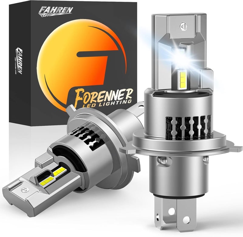 forenner Fahren H4 LED Bulb, 36000LM 6500K White Super Brighter 9003 Fog Bulb, 1:1 Mini Size Plug-N-Play, Pack of 2 - Image 1